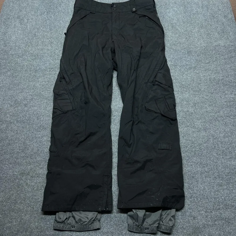 Burton Snow Pants Mens Medium Black Waterproof Ski Snowboard 36x31 *FLAW
